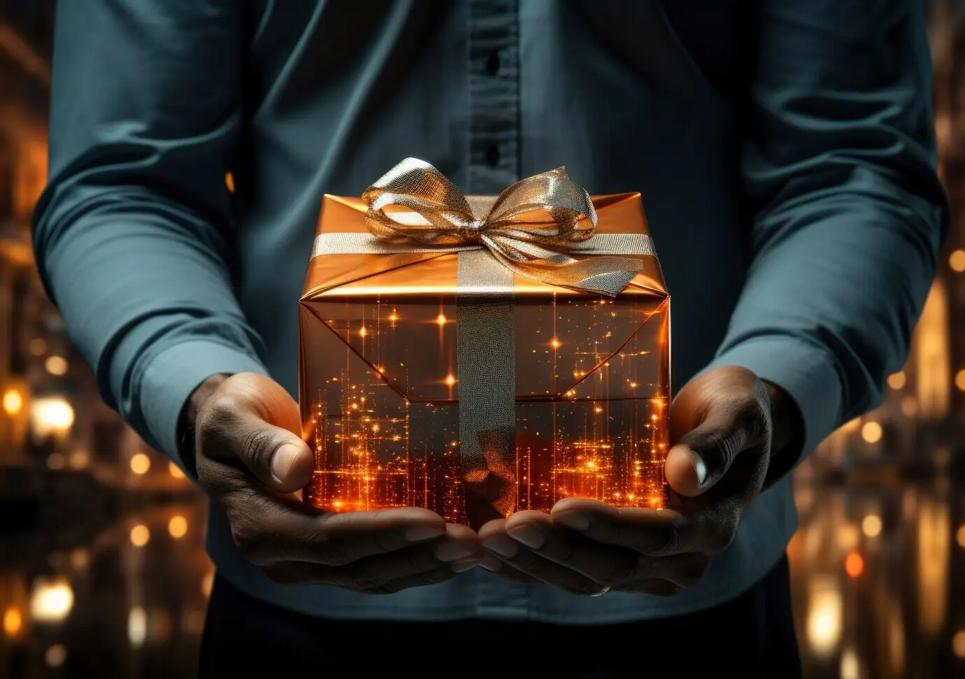 Концепция футуристического празднования Рождества